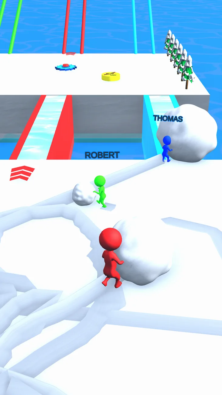 Snowball Race gameplay
