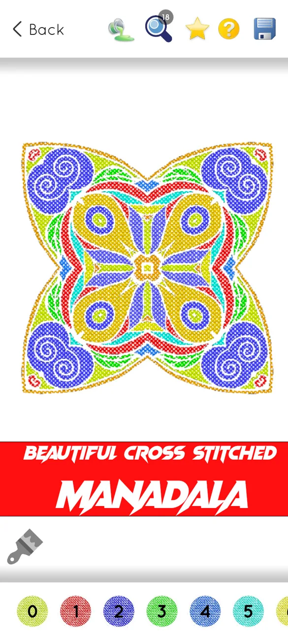Cross Stitch Coloring gameplay